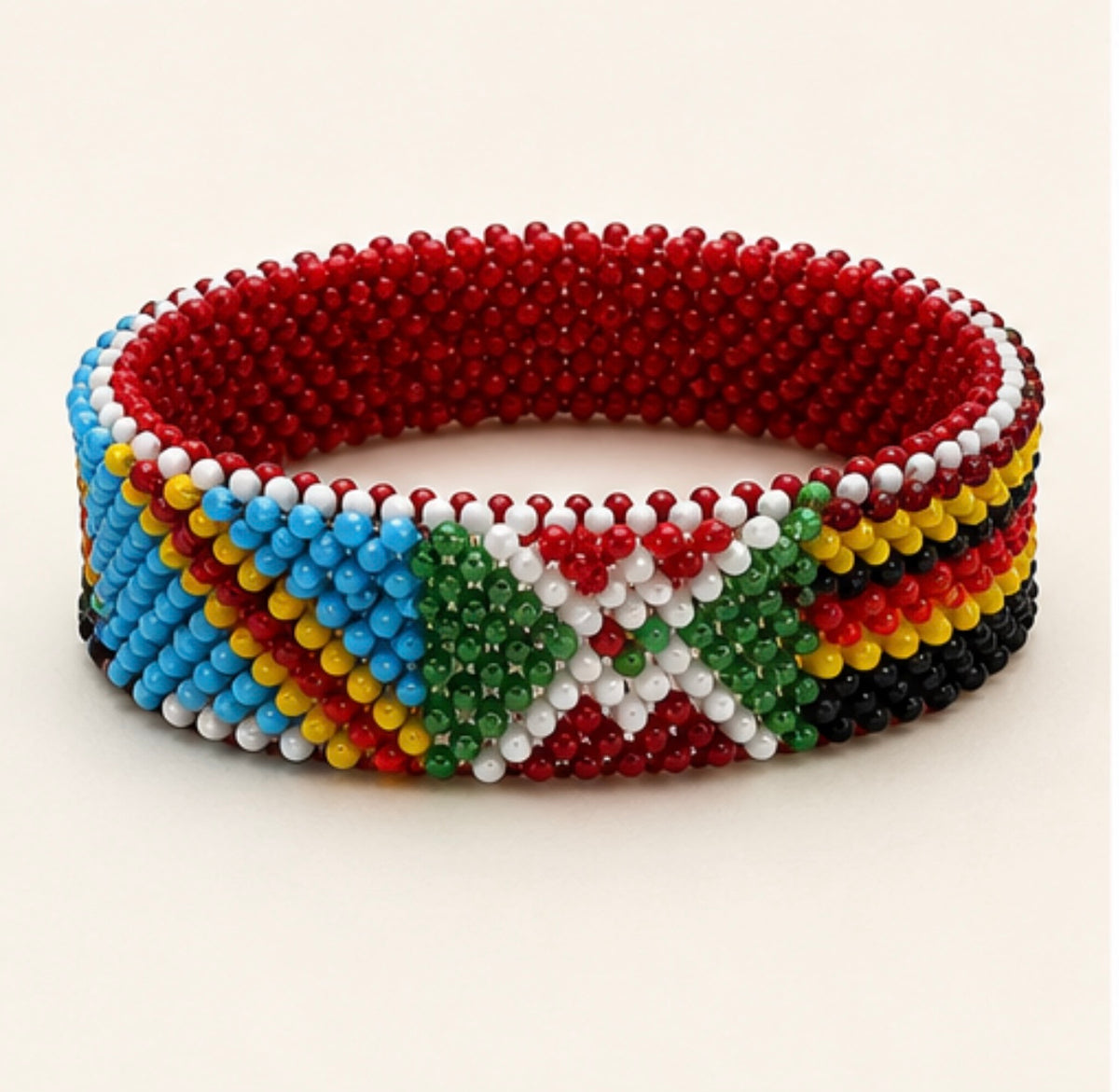 East Africa United beaded bracelet front view