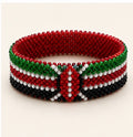 Kenya beaded bracelet front view