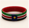 South Sudan beaded bracelet front view
